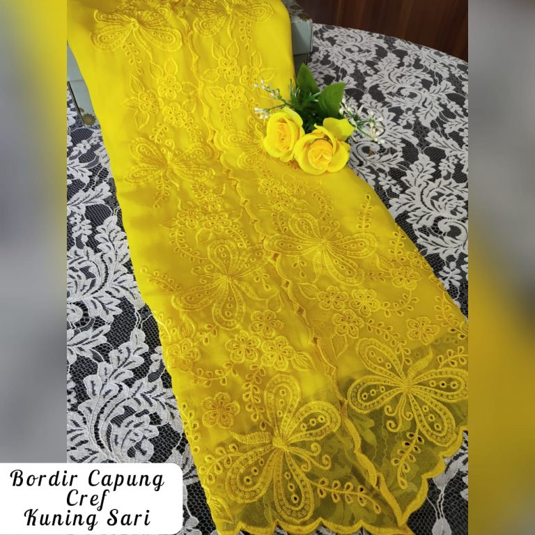 Kain kebaya bordir capung